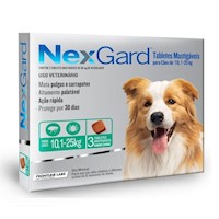 NexGard Antipulgas Maticable  x 3 Tabletas 68 mg 10.1 - 25 kg